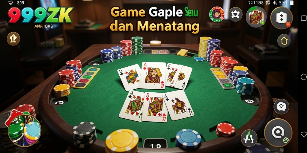 Tampilan gameplay Gaple yang menarik di 999ZK.