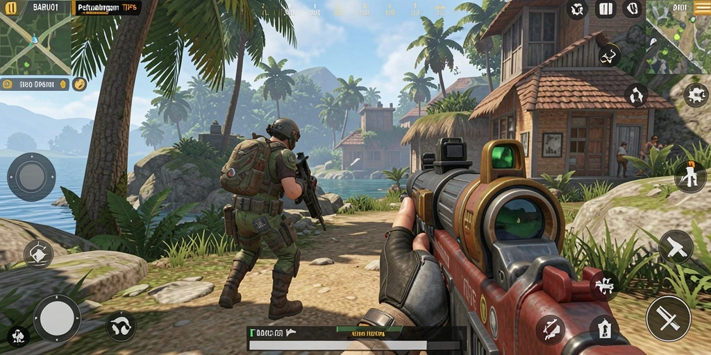 Gameplay seru BARU01 dengan aksi TPS yang mendebarkan.