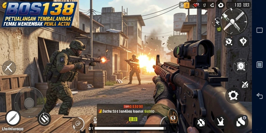 Screenshot gameplay menampilkan aksi seru dalam BOS138.