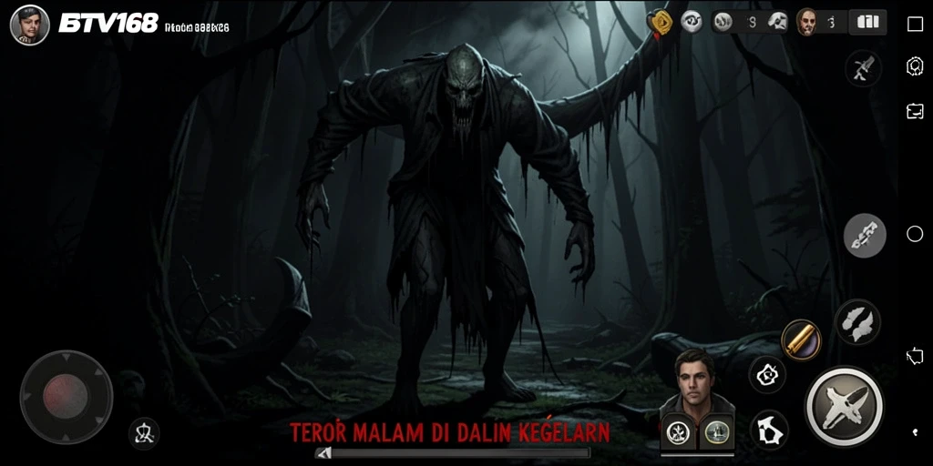 Tampilan mencekam dari gameplay BTV168 yang penuh ketegangan.