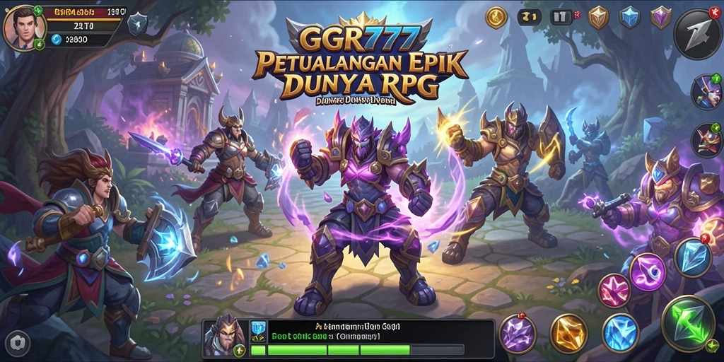 Screenshot GGR777 menampilkan aksi pertarungan seru dalam dunia RPG.