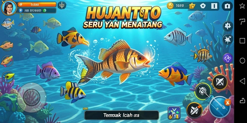 Tampilan gameplay HUJANTOTO yang menarik dan penuh aksi Tembak Ikan.