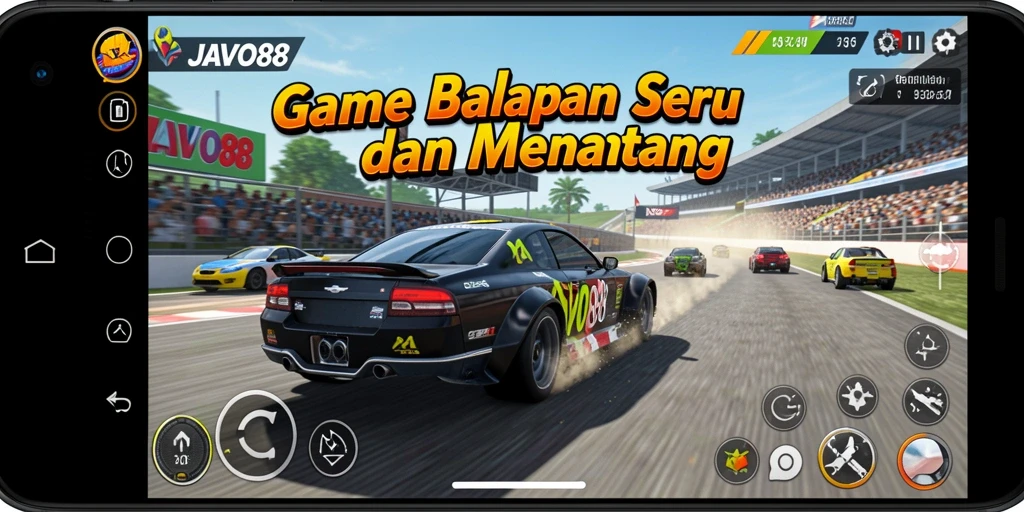Gameplay balapan seru di JAVO88 dengan grafik mengagumkan.