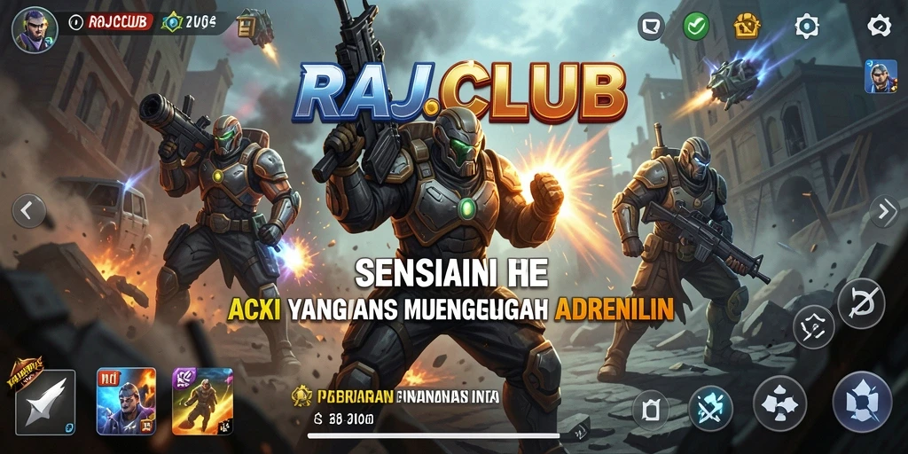 Tampilan epik dari gameplay RAJACLUB yang mendebarkan.
