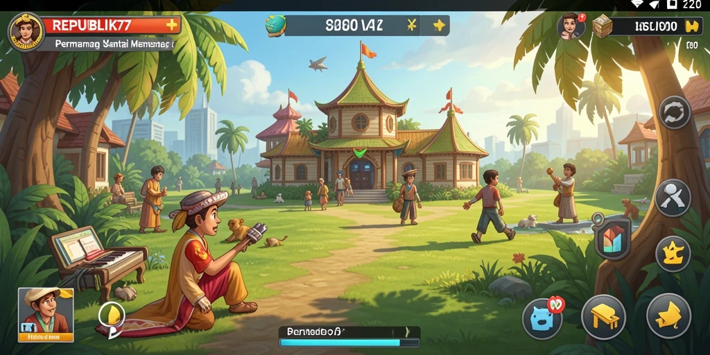 Screenshot gameplay REPUBLIK77 menunjukkan pengalaman bermain yang menarik dan penuh warna.