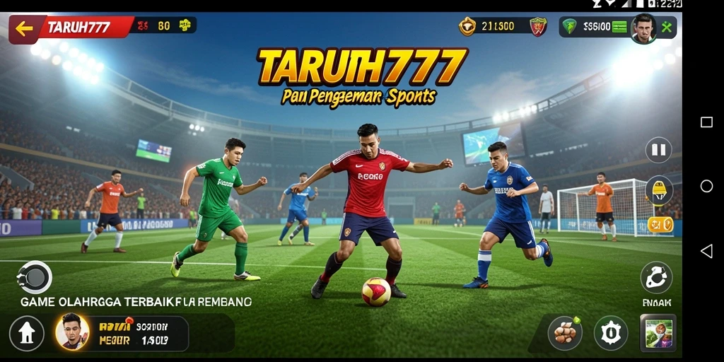 Tangkapan layar dari TARUH777 menampilkan aksi olahraga seru dan grafis yang menarik.
